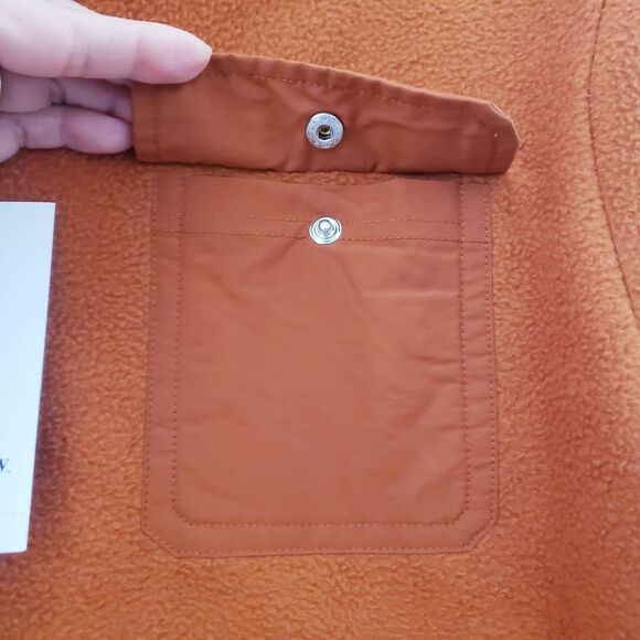 Goodfellow & Co Men'sāQuarter Zip Fleece Sweatshirt Rust Size Medium - Picture 9 of 14